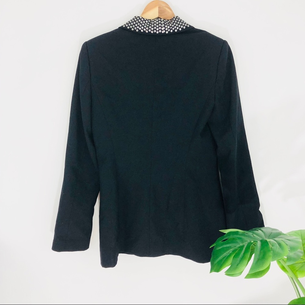 Zara Basic Black Studded Blazer - image 4